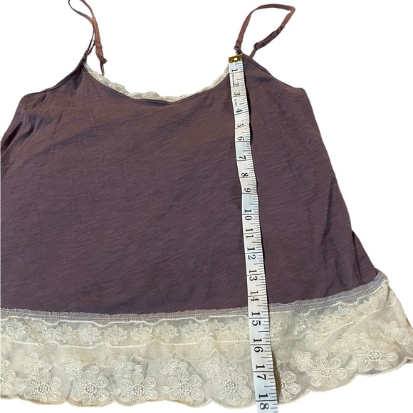 American Eagle Outfitters Purple Camisole with Cream Lace - Picture 6 of 8